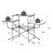 Fold-able Outdoor BBQ Table Grilling Stand with Steel Frame and Paper Towel Holder
